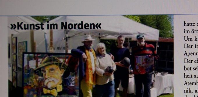 Artikel über die offenen Ateliers von Kunst im Norden /Südangeln Rundschau Nr 3